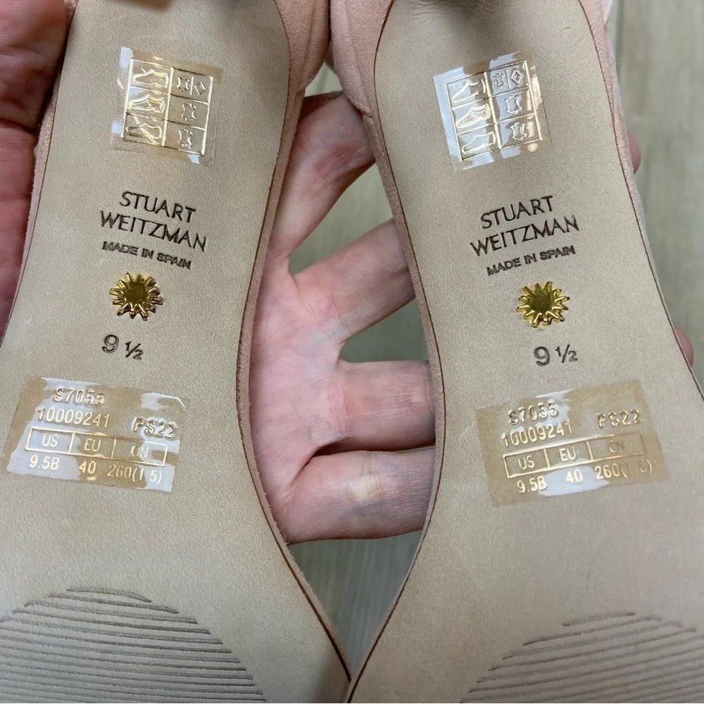 Stuart Weitzman Nudistcurve 100 Highshine Sandal Size 9.5